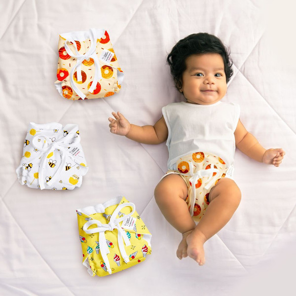 Superbottoms DryFeel Langot for Newborn Baby |Premium Cotton Padding|0 - 9M| up to 5kg | 3pcs