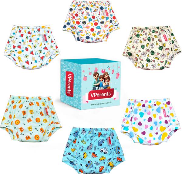 VParents Underwear for Baby 3Layer Padded PottyTraining Diaper Free Time