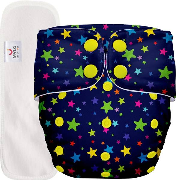 MYLO Baby Leak-Proof Baby Cloth Diaper | Reusable, Washable & Adjustable, 3M-3Y