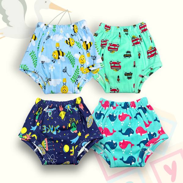 Safenest Padded Underwear Pack of-4 Potty Training Pants for Babies 7-12 Months