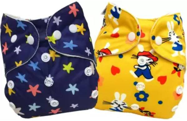 Jaydison Printed Reusable Diaper Reuse Nappy Cloth Diaper Baby Pants & Insert ( 0-3Y) R2
