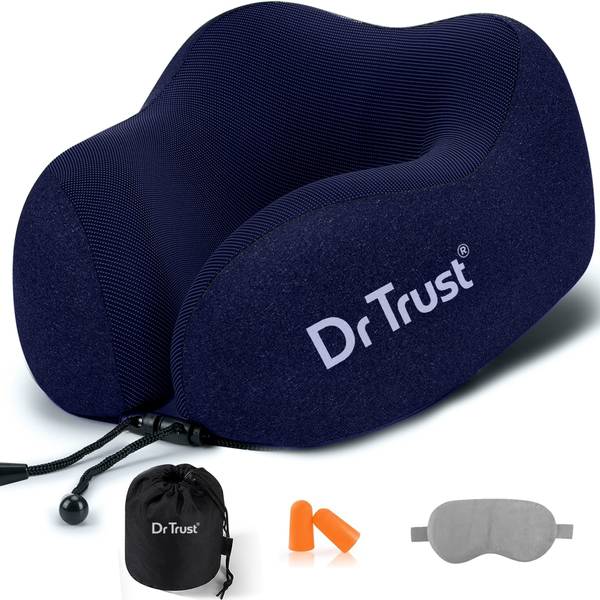 Dr Trust USA Memory Foam Neck Rest Cushion, Flight Airplane Aeroplane Support 358 Travel Neck Pillow