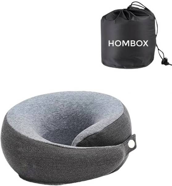 HOMBOX Travel Pillow Super Memory Foam Neck Pillow, Comfortable and Breathable Cover, Neck Pillow