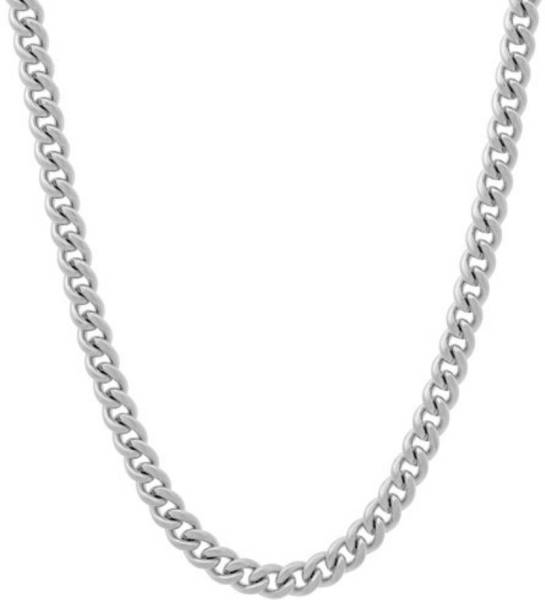 Akshat Sapphire Sterling Silver (92.5% Purity) Curb Chain (22 inch) For Men & Women Boys & Girls Sterling Silver Chain