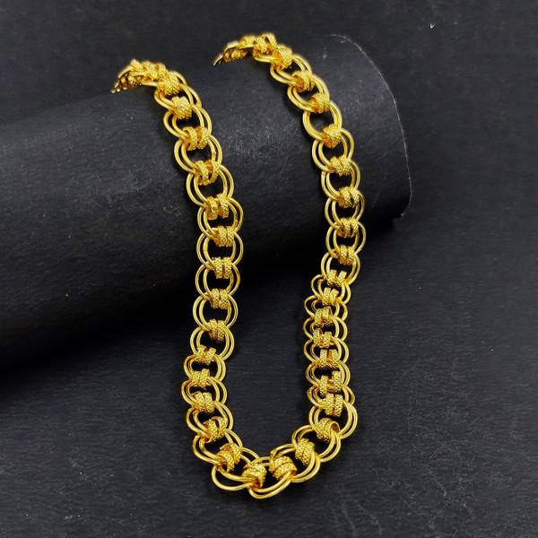 Gift Nest High Quality Indian Polished Gold Plated Brass Chain Gold Chain for Men Gold-plated Plated Brass Chain