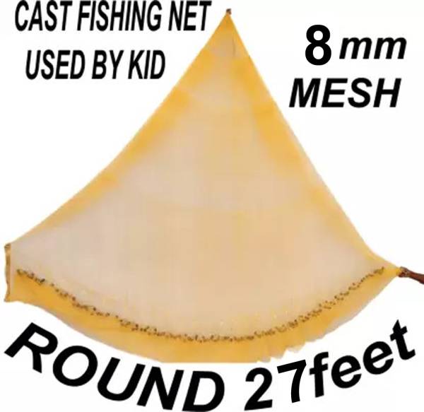 PURKAIT FISHNET CAST FISHING NET EASILY USED BY KIDS,HEIGHT7ft,ROUND27ft,8mm  MESH,WEIGHT 2kg Fishing Net - Price History
