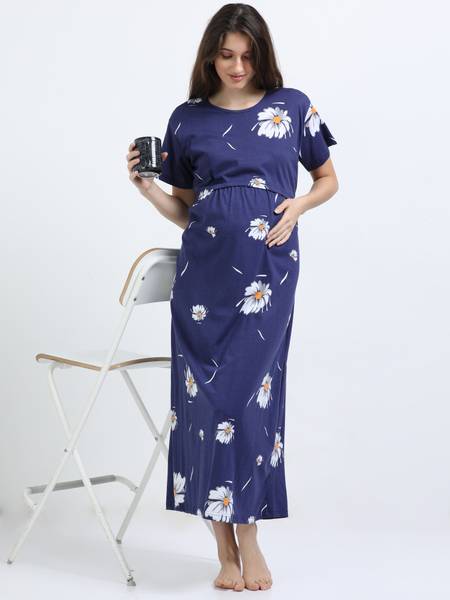 YAZHINI Women Maternity/Nursing Nighty