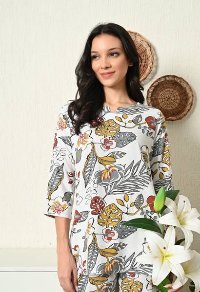 DreamBe Women Floral Print Multicolor Night Suit Set