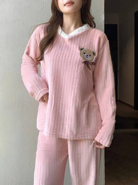 Lugo Women Printed Pink Night Suit Set