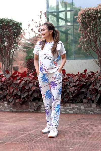 VJ FASHION Women Printed Blue Night Suit Set