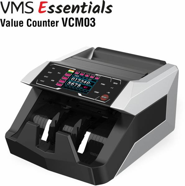 VMS Essentials Mixed Value Currency Counting Machine with UV/MG/IR Detection (VCM03) Note Counting Machine