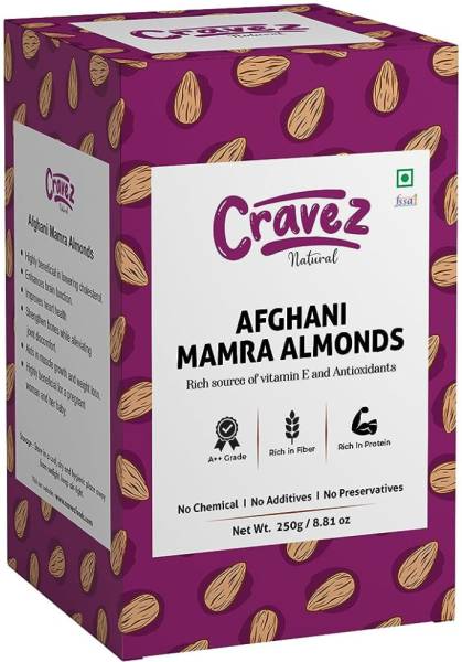 cravez Natural Afghani Almonds Mamra Grade A ++ Nuts, Special Badam Giri | High Protein Almonds