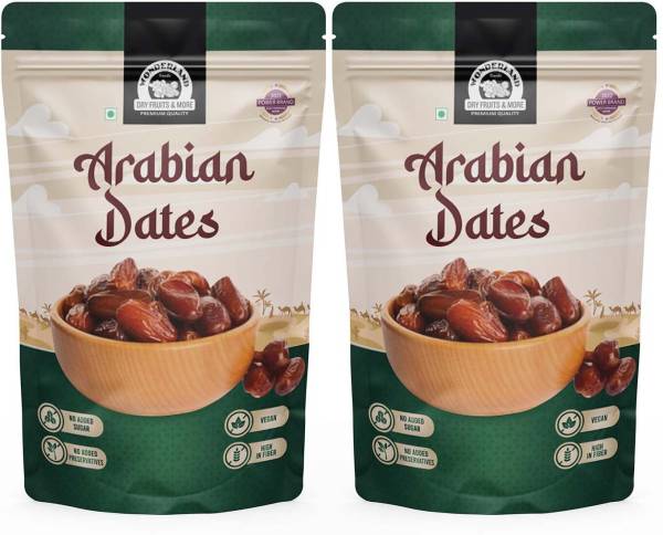 WONDERLAND Foods Premium Arabian Dates 1Kg | Soft And Chewy Texture Khajur | Khajoor Dates