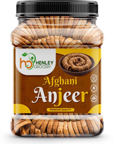HENLEY Natural Afghani Anjeer 500g | Rich in Iron | Fibre & Vitamins Dry Figs Figs