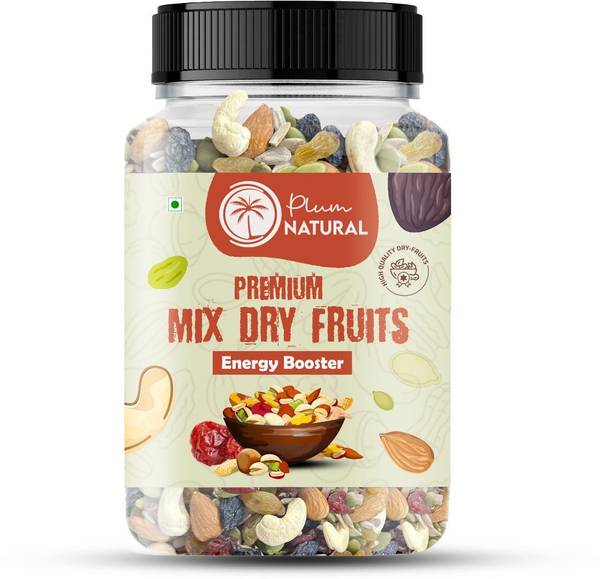 Plum Natural Mix Dry Fruit | Panchmeva | 1KG | JAR | Almonds, Cashews, Raisins, Dry Dates, Pistachios, Figs, Kiwi, Assorted Fruits & Nuts