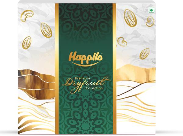 Happilo Dry Fruit Celebration Gift Box Gold Finch, Ideal for Rakhi, Diwali and New year Assorted Nuts