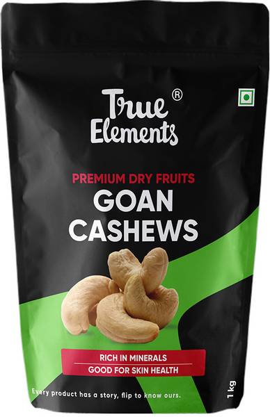 True Elements Goan Cashews 1kg Cashews