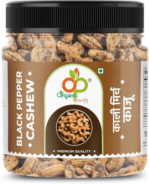 Organic Purify Premium Black Pepper Flavoured Roasted Dry Nut Cashew Snacks Cashews