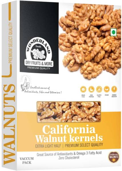 WONDERLAND Foods Dry Fruits | California Walnut Kernels (Akhrot Giri) Walnuts