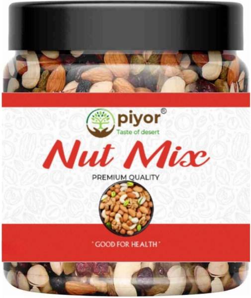 PIYOR 100% Natural Premium Mixed Dry Fruits Healthy Nut-Mix Dryfruits Almonds, Apricots, Cashews, Raisins, Walnuts, Assorted Nuts, Pistachios