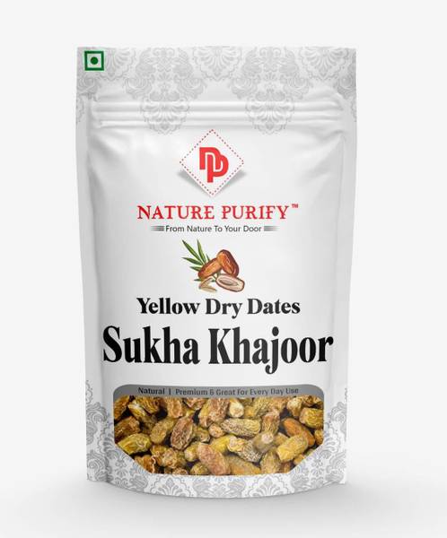 Nature Purify Dates Dry Yellow/Sukha Khajoor Jumbo (Pila Chuara) Dates