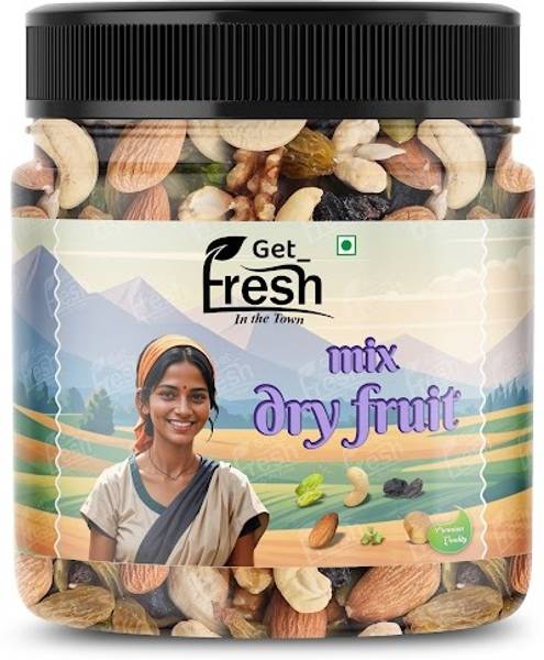 Get Fresh Premium International Healthy Nutmix|Mixed Dry Fruits (1 kg) Almonds, Cashews, Raisins, Dry Dates