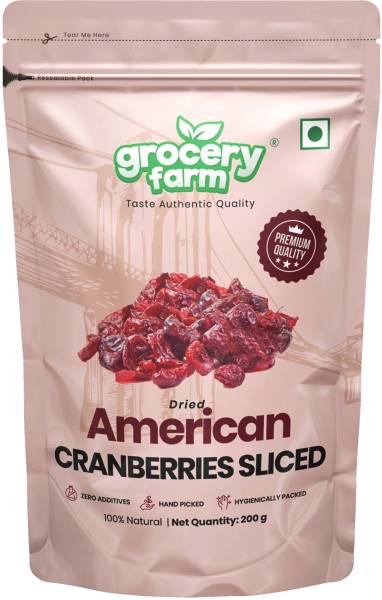 Grocery Farm American Cranberries Sliced | Antioxidant-Rich, Tasty Superfood for Snacking Cranberries