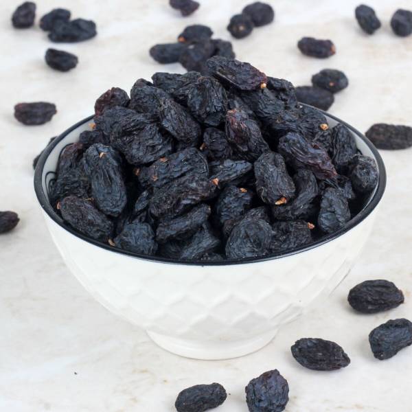 FreshTrain Organic Black Raisins Kali Kishmish Black Kismis Kali