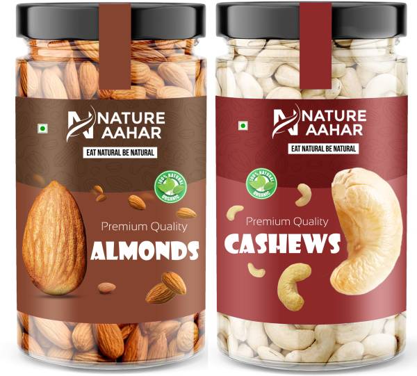 Nature Aahar Dry Fruits Combo Pack Almond and Cashew | Tasty, Fresh & Healthy Snacks Cashews, Almonds