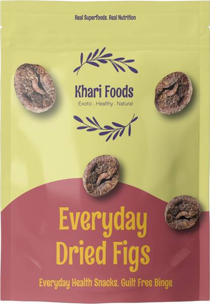 Khari Foods Premium Dried Figs 400g, Anjeer Dry Fruits, Vacuum Packed Figs