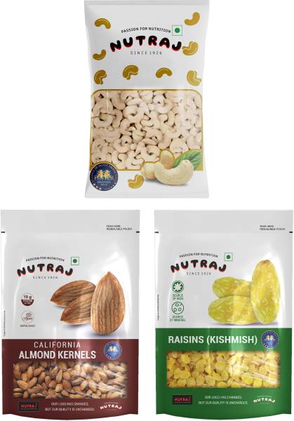 Nutraj Dry Fruits Combo Pack 600g, Cashews, Almonds, Raisins