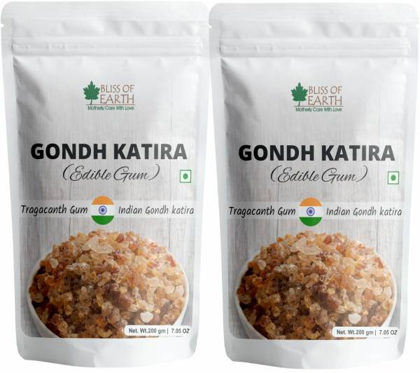 Bliss of Earth Gond Katira Pure Organic Edible Gum Tragacanth Gum Gond for Laddu Making & Sweet Dried Gum