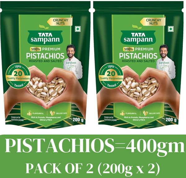 Tata Sampann 100% Premium Roasted and Salted (pack of 2)Pista/ Pistachios