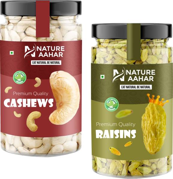 Nature Aahar 100% Pure Dry Fruit Combo | Tasty, Fresh & Healthy | Cashews, Raisins