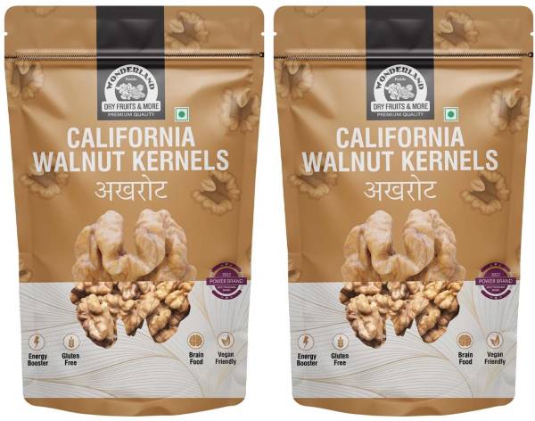 WONDERLAND Foods California Walnut Kernels (Akhrot Giri) Pouch 1Kg Walnuts