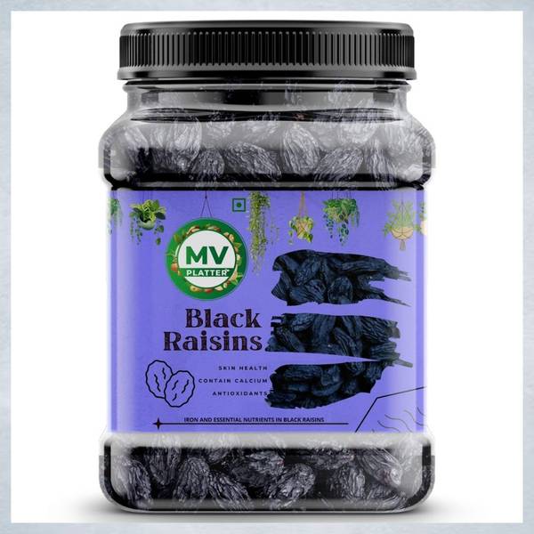 Mv platter Premium Quality Black Raisins for Healthy Snacking and Cooking Raisins