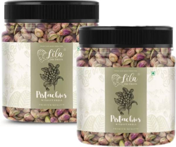 lila dry fruits MOTA PISTA 500*2 GMS JAR Pistachios