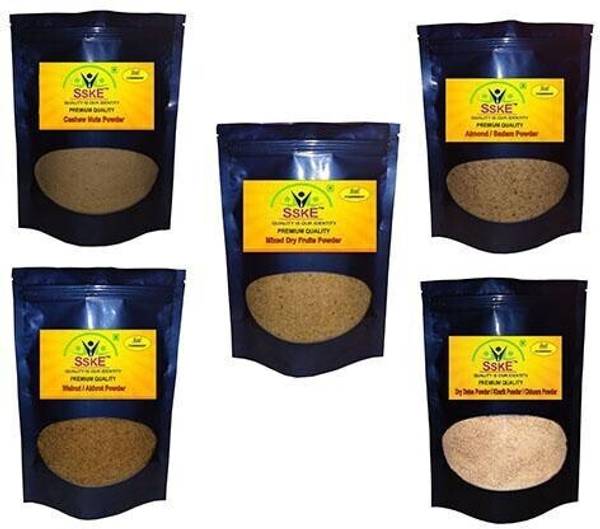SSKE Cashew Powder 250 g / Almond Powder 250 g / Yellow Date Powder 250 g / Walnut Powder 250 g / Mixed Dry Fruits Powder 250 g Cashews, Almonds, Dry ...