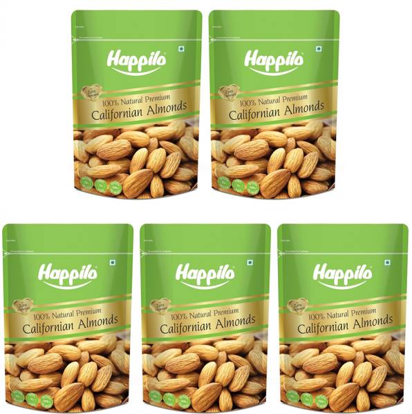 Happilo 100% Natural Premium Californian Value Pack ,900 g x Pack of 5 Almonds