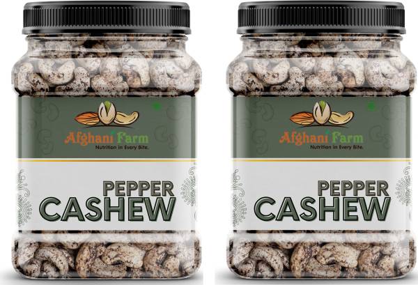 Afgani Farm Black Pepper Cashew Nut Kaju(500 x 2) Cashews