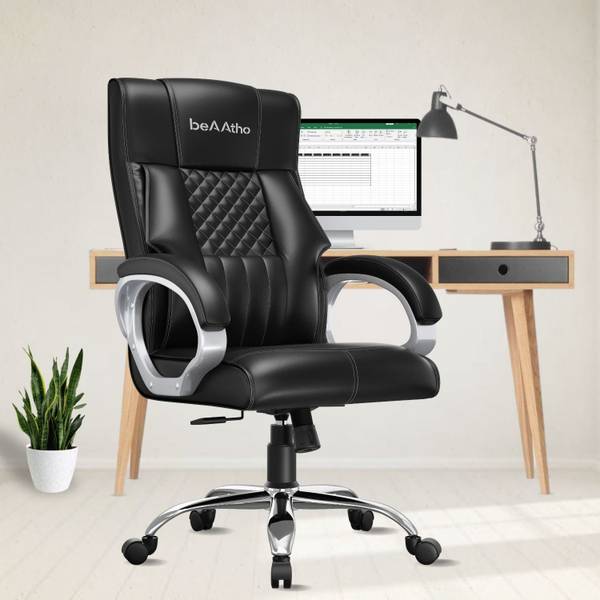 beaatho OXFORD High Back Ergonomic Executive Office Revolving Chair Leatherette Office Executive Chair  (Black, DIY(Do-It-Yourself))