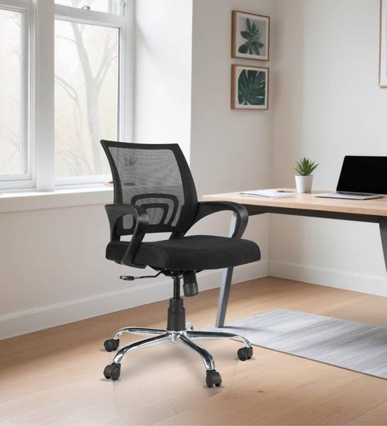Medallion Adjustable Lumbar| Arm Rest Nylon Office Arm Chair