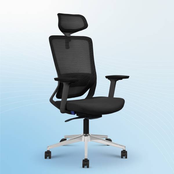 Vergo Ease Mesh Office Chair, Adjustable Armrest, Lumbar Support, Ergonomic Desk Chair Mesh, Fabric Office Executive Chair