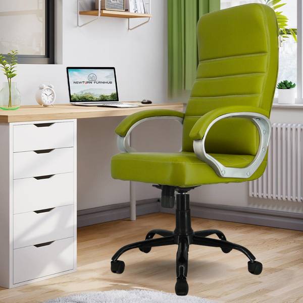 Newturn ROLEX orthopeadic Leather Boss Revolving office Chair with 1yrs parts repl. wty Leather Office Adjustable Arm Chair