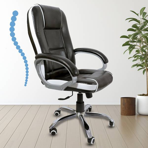 MAESTRO SEATING SYSTEMS Heavy Duty Ergonomic High Back Revolving Office & Home Chair Leather Office Executive Chair