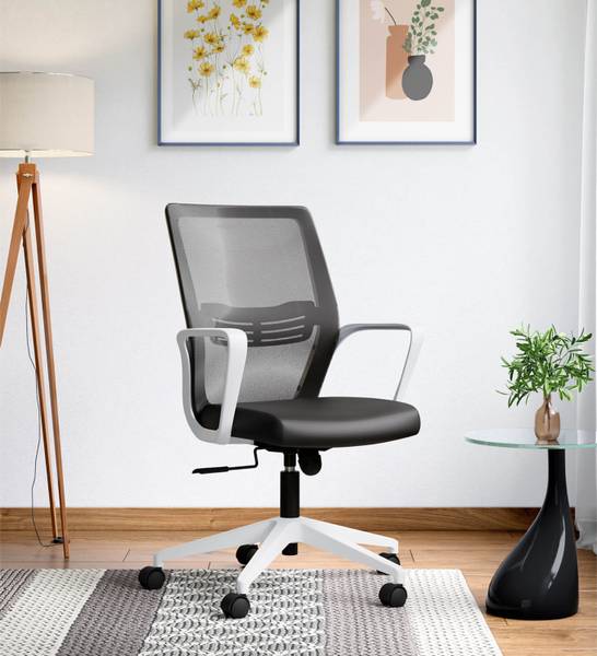 Godrej Interio Vurv Mid Back Fabric Office Arm Chair Price History