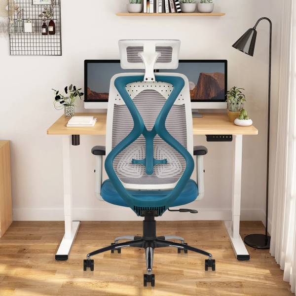 CELLBELL C190 Berlin Imported Pneumatic Hydraulic | 2D Padded Arms Ergonomic High Back Mesh Office Adjustable Arm Chair