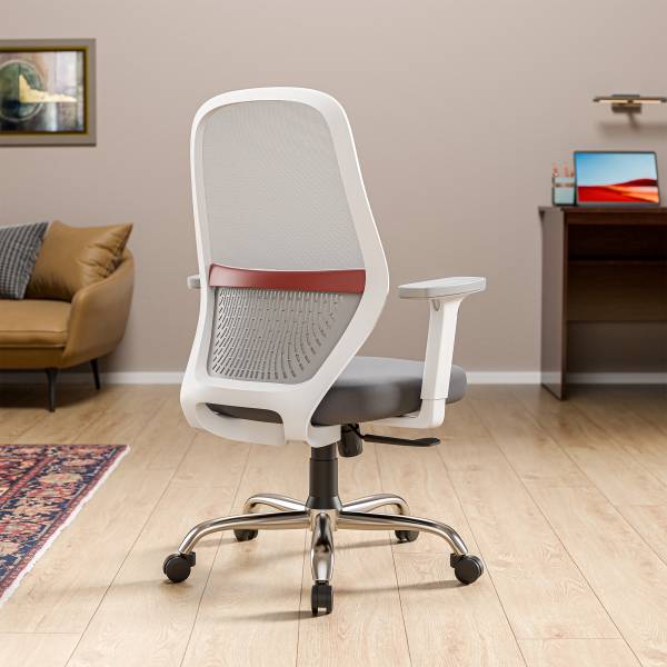 GREEN SOUL Eva Premium Mid Back Ergonomic Chair|Home, Office, WFH|Armrest,Lumbar Support Mesh Office Adjustable Arm Chair
