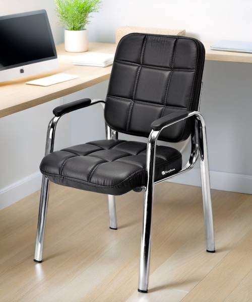 GOYALSON Modern Ergonomic Desk Chair Ideal for Long Hours at Work Metal Dining Chair