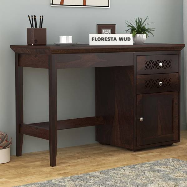 Floresta Wud COMFY Solid Sheesham Wood Only Study Table With Multiple Storage For Study Room| Solid Wood Study Table